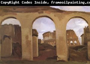 Jean Baptiste Camille  Corot The Colosseum Seen through the Arcades of the Basilica of Constantine (mk05)