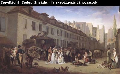 Louis Leopold  Boilly THe Arrival of a Coach (mk05)