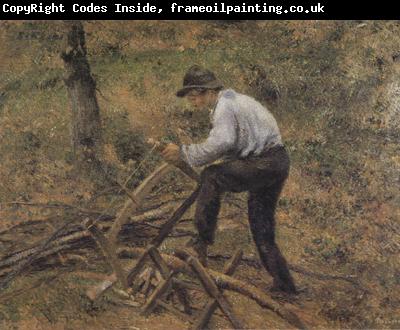 Camille Pissarro Pere Melon Sawing Wood,Pontoise (nn02)