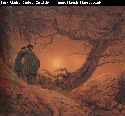 Caspar David Friedrich Two Men Contemplating the Moon (mk10)