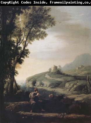 Claude Lorrain Pastoral Landscape with Piping Shepherd (mk17)