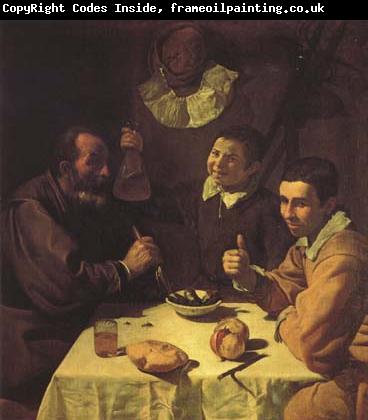 Diego Velazquez Trois Hommes a table (df02)