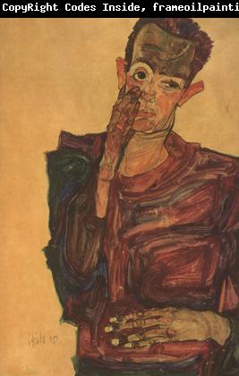 Egon Schiele Self-Portrait with Hand to Cheek (mk12)