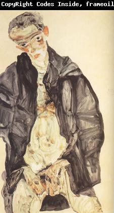 Egon Schiele Self-Portrait in Black Cloak (mk12)