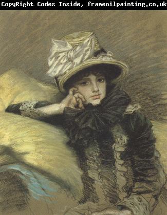 James Tissot Pastel Portraits such as Berthe and his La Femme a Paris series represent Tissot's final works before his religious conversion (nn01)