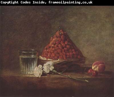 Jean Baptiste Simeon Chardin Still Life with Basket of Strawberries (mk08)