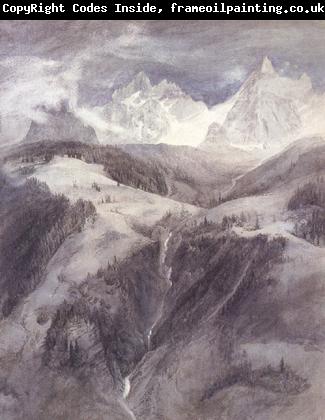 John Ruskin Cascade de la Folie Chamonix (mk22)