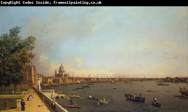 Canaletto View of London The Thames from Somerset House towards the City (mk25)