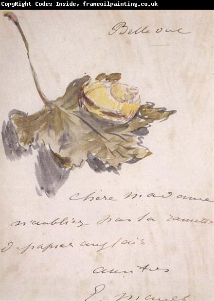 Edouard Manet Lettre avec un escargot sur une feuille (mk40)