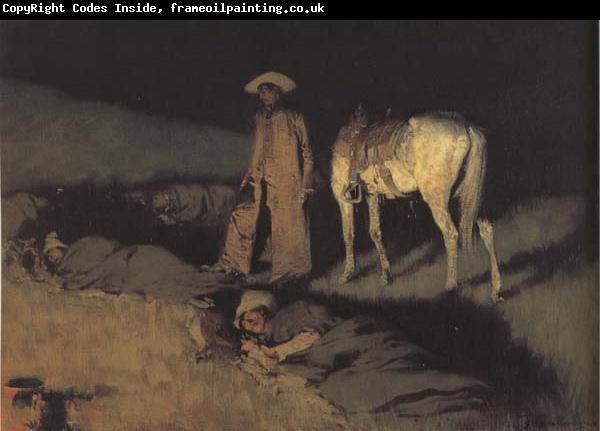 Frederic Remington In From the Night Herd (mk43)