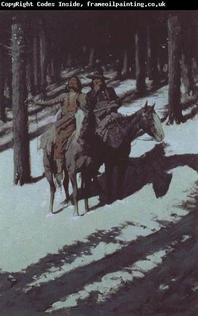 Frederic Remington Indian Scouts in the Moonlight (mk43)