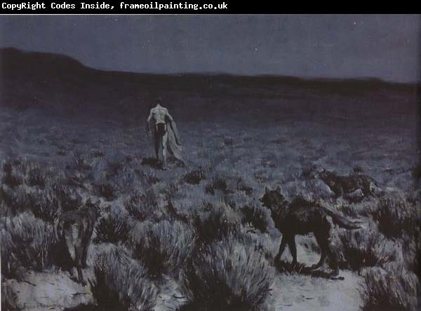 Frederic Remington Calling the Moose (mk43)