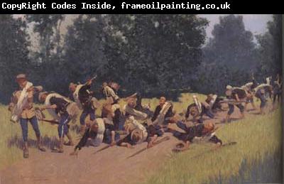 Frederic Remington Scream of Shrapnel at San Juan Hill (mk43)