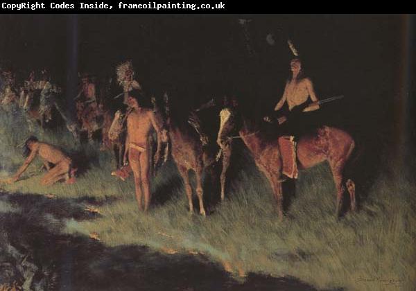 Frederic Remington The Grass Fire (mk43)