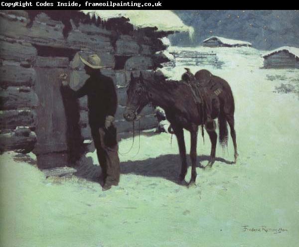 Frederic Remington The Belated Traveler (mk43)