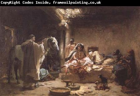 Frederick Arthur Bridgman Interior of an Algerian House,Biskra (mk32)