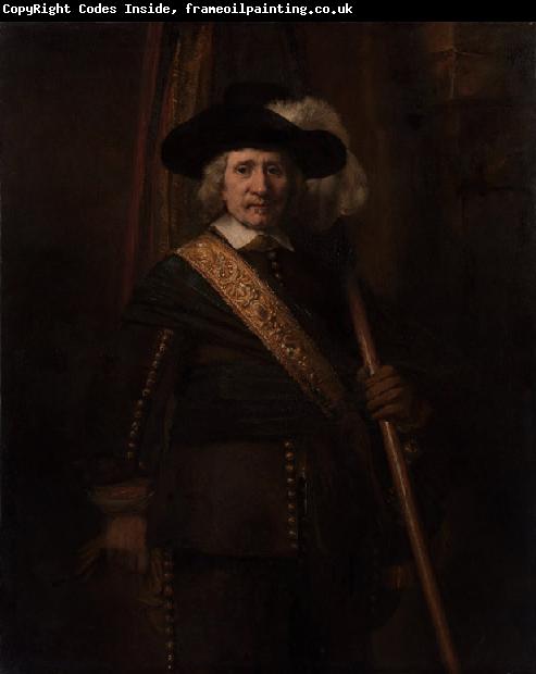 REMBRANDT Harmenszoon van Rijn Portrait of Floris soop as a Standard-Bearer (mk33)