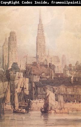 Richard Parkes Bonington Rouen from the Qualis (nn03)