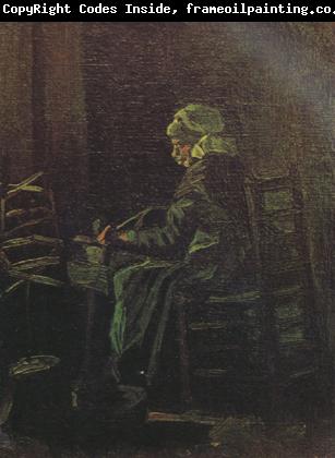 Vincent Van Gogh Peasant Woman at the Spinning Wheel (nn04)