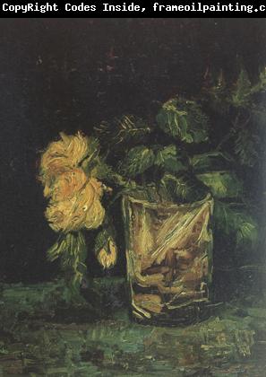 Vincent Van Gogh Glass with  Roses (nn04)