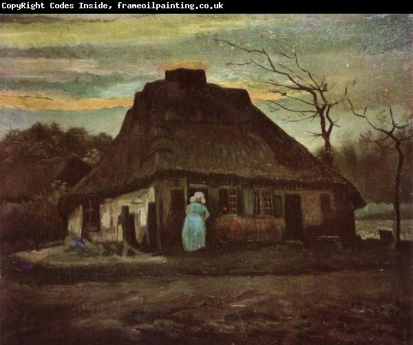 Vincent Van Gogh Cottage with Trees (nn04)