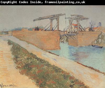 Vincent Van Gogh The Langlois Bridge at Arles with Road alonside the Canal (nn04)