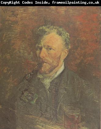 Vincent Van Gogh Self-Portrait with Pipe and Glass (nn04)