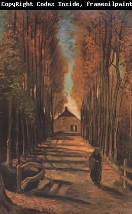 Vincent Van Gogh Avenue of Poplars in Autumn (nn04)