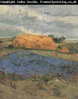 Vincent Van Gogh Haystacks under a Rainy Sky (nn04)