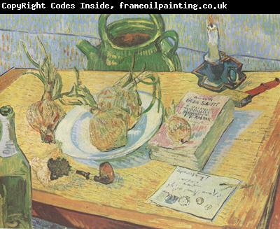 Vincent Van Gogh Still life:Drawing Board,Pipe,Onions and Sealing-Wax (nn04)