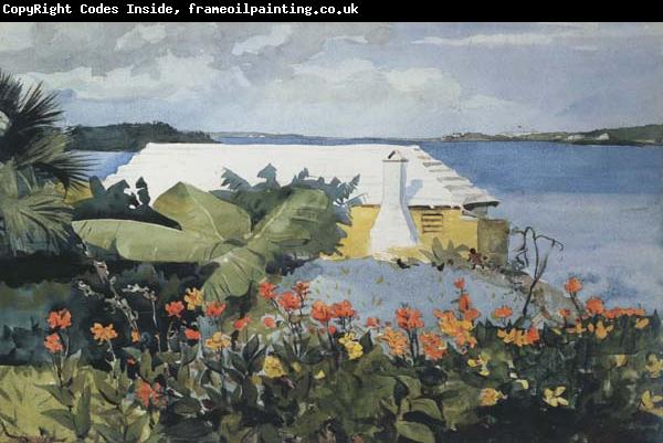 Winslow Homer Flower Garden and Bungalow,Bermuda (mk44)