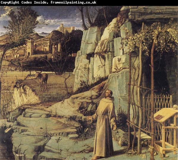 BELLINI, Giovanni St Francis in the Wilderness