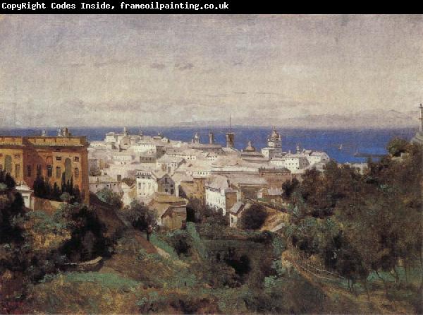 Corot Camille View of Genoa