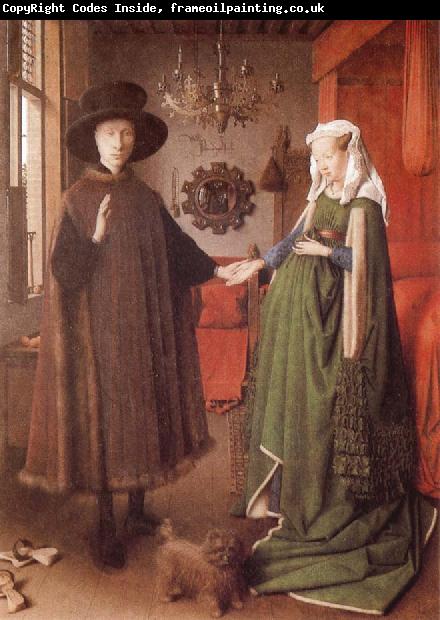 EYCK, Jan van Giovanni Arnolfini and His Wife Giovanna Cenami