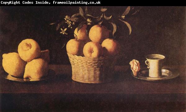 Francisco de Zurbaran Still Life with Lemons,Oranges and Rose