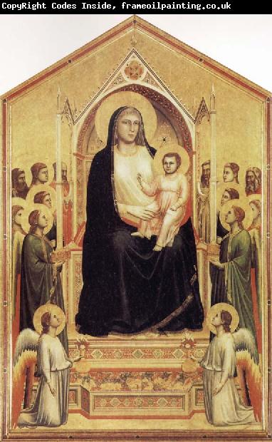 GIOTTO di Bondone Enthroned Madonna with Saints