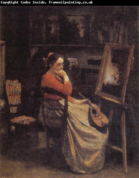 Jean Baptiste Camille  Corot The Studio