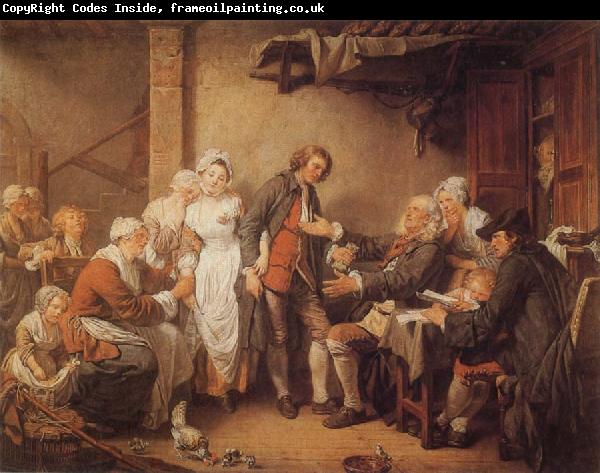 Jean-Baptiste Greuze L'Accordee du  Village