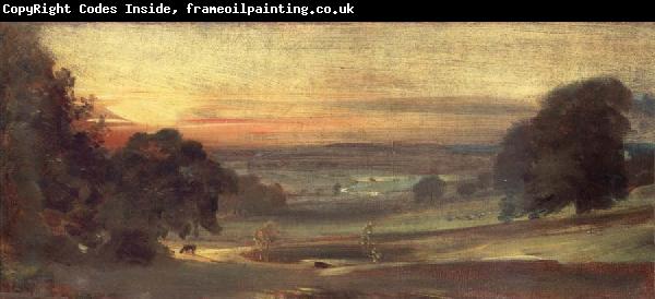 John Constable The Valley of the Stour at sunset 31 October1812