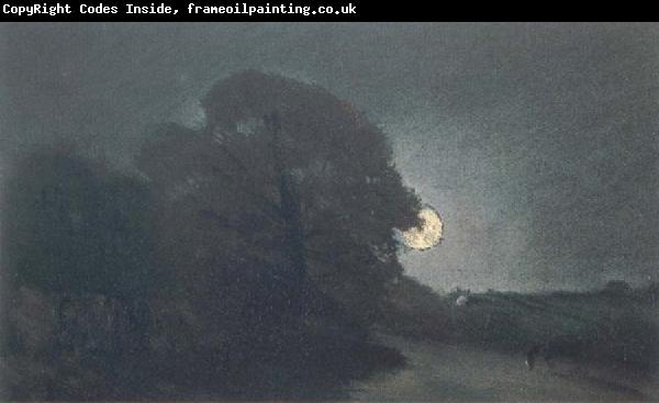 John Constable The edge of a heath by moonlight