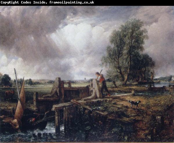 John Constable A boat passing a lock