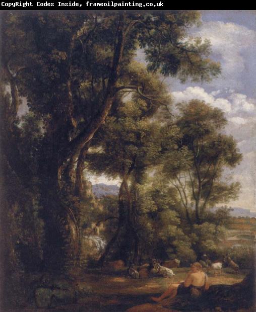 John Constable Landscape with goatherd and goats