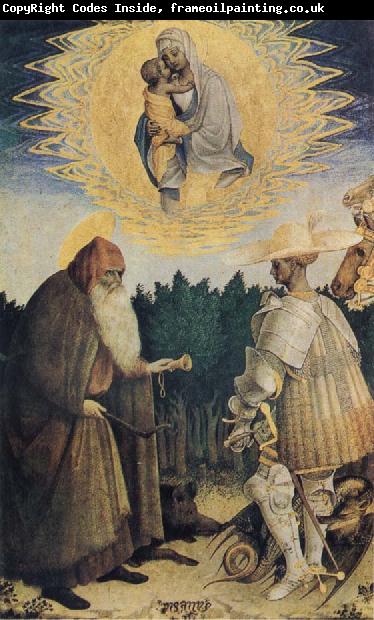 PISANELLO The Virgin and Child with the Saints George and Anthony Abbot