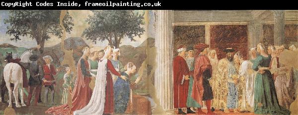 Piero della Francesca The Discovery of the Wood of the True Cross and The Meeting of Solomon and the Queen of Sheba