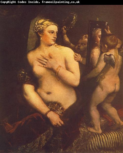 TIZIANO Vecellio Venus at her Toilet